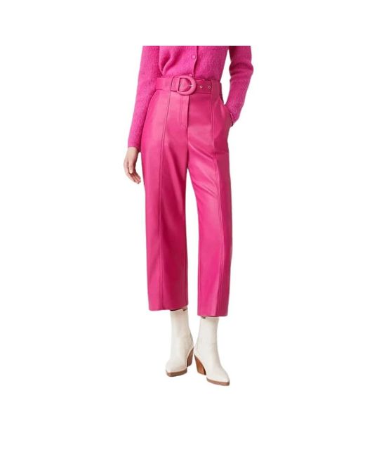 Suncoo Pink Cropped Trousers