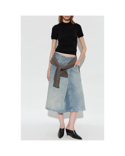 Maison Margiela Fitted Top in het Black
