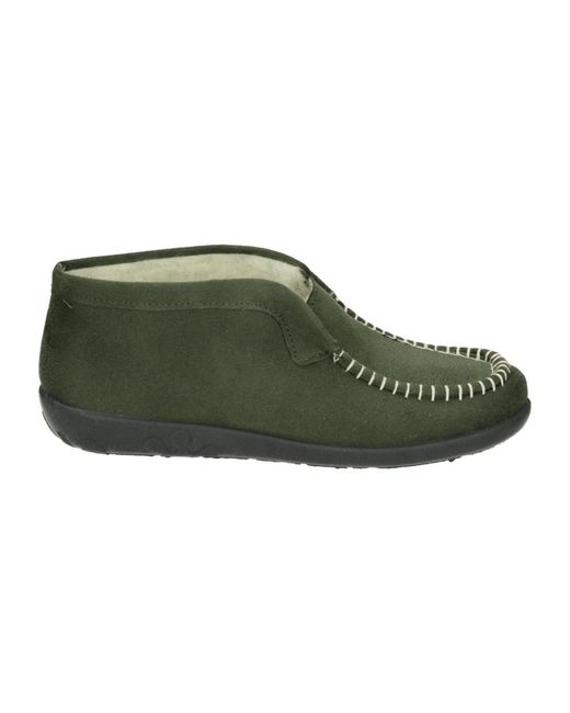Rohde Schoenen ,Groen ,Groene Gesloten Pantoffel Met Bontvoering 2236 in het Green