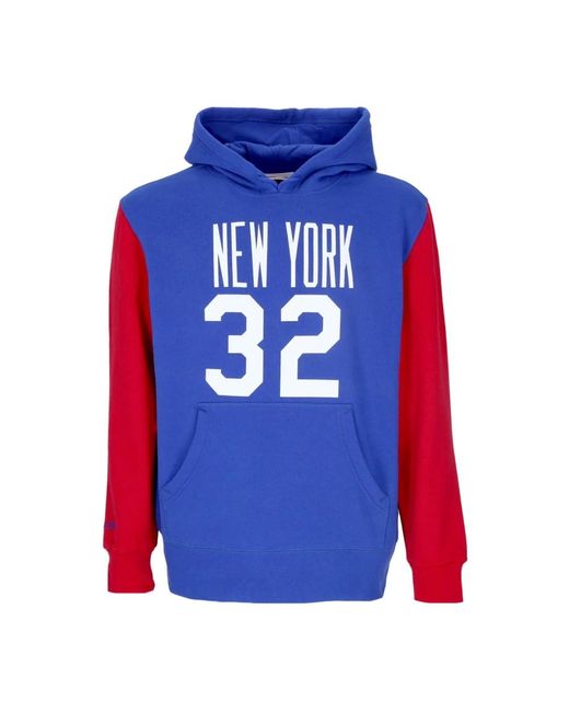 Mitchell & Ness Hoodies & Sweatvesten ,Blauw ,Katoen Nba Mode Fleece Hoodie 1974 in het Blue voor heren