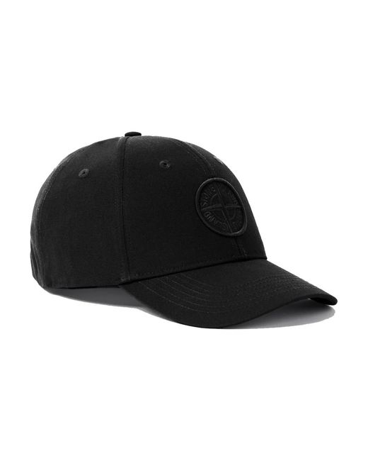 Stone Island Six-Panel Cap in het Black voor heren