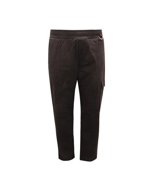 FAMILY FIRST Black Straight Trousers for men