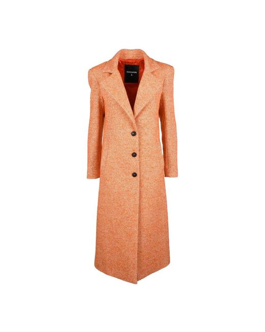 Patrizia Pepe Orange Single-Breasted Coats