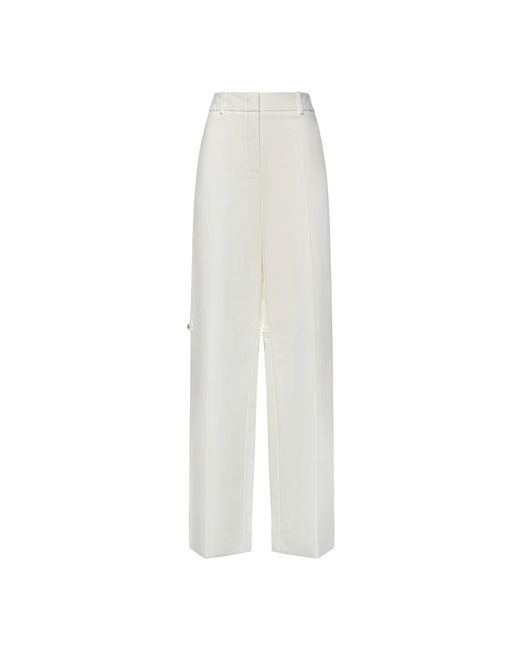 Fendi White Wide Trousers