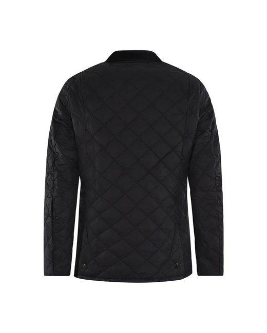 Barbour Jassen ,Blauw ,Leer Heritage Liddesdale Gewatteerde Jas in het Black voor heren