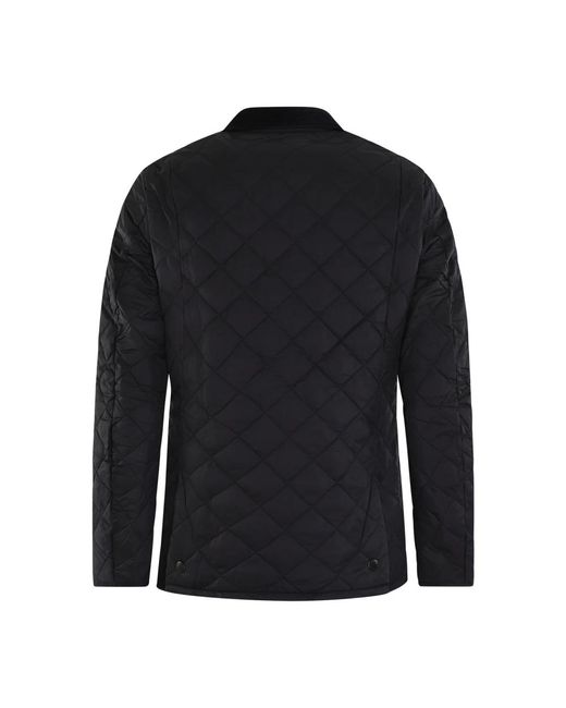 Barbour Jassen ,Blauw ,Leer Heritage Liddesdale Gewatteerde Jas in het Black voor heren