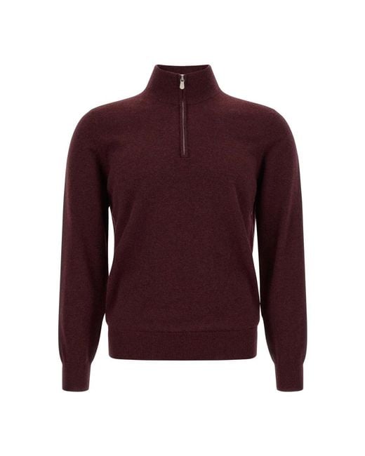 Brunello Cucinelli Purple Cashmere Knitwear for men