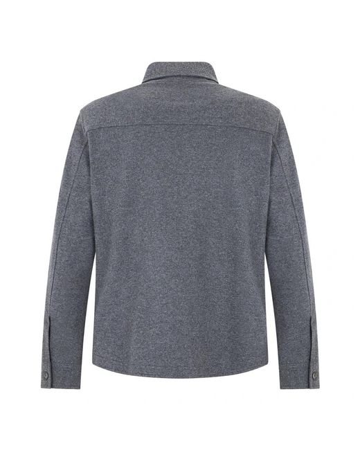 Fedeli Flanellhemd in Gray für Herren