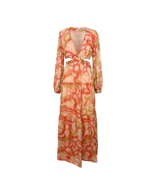Dondup Orange Maxi Dresses
