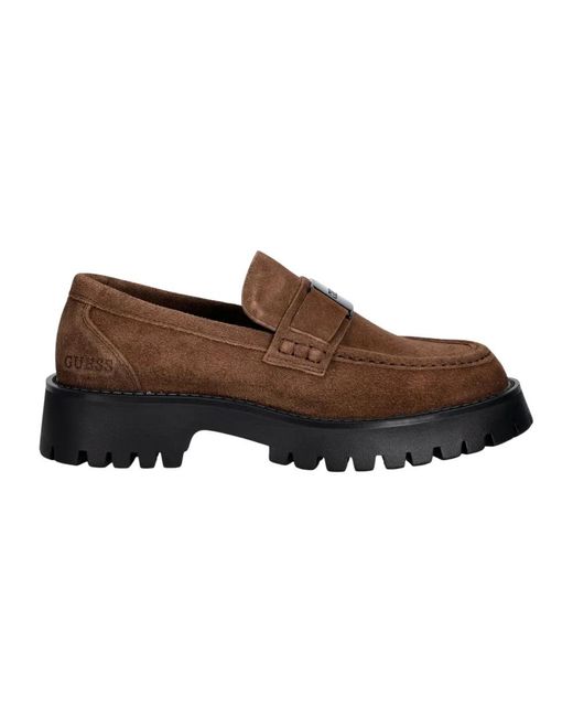 Loafers Guess pour homme en coloris Brown