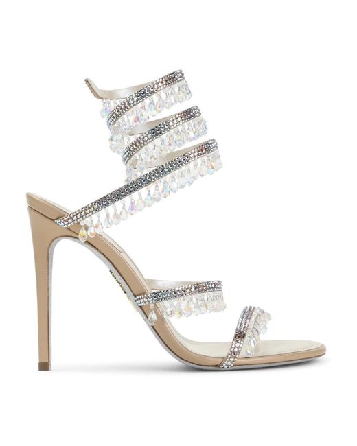 Rene Caovilla White High Heel Sandals
