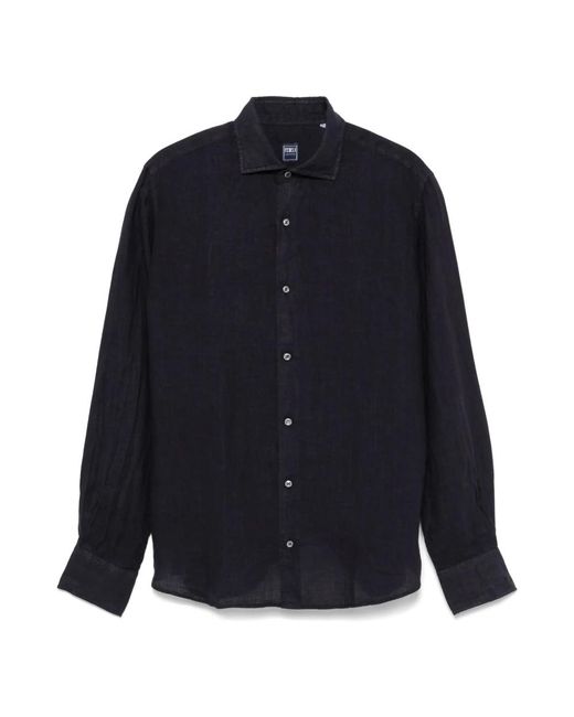Fedeli Blue Casual Shirts for men