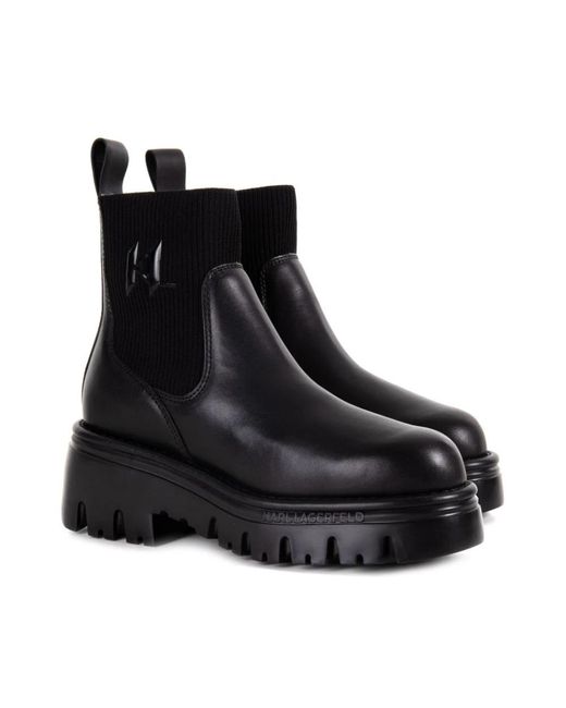 Karl Lagerfeld Black Chelsea Boots