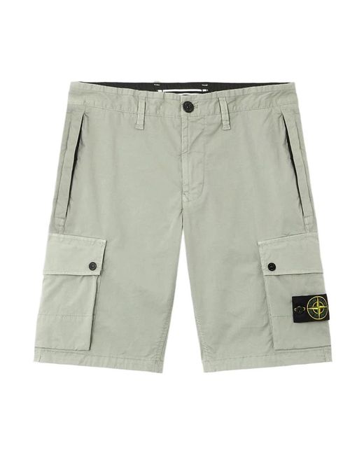 Stone Island Green Casual Shorts for men