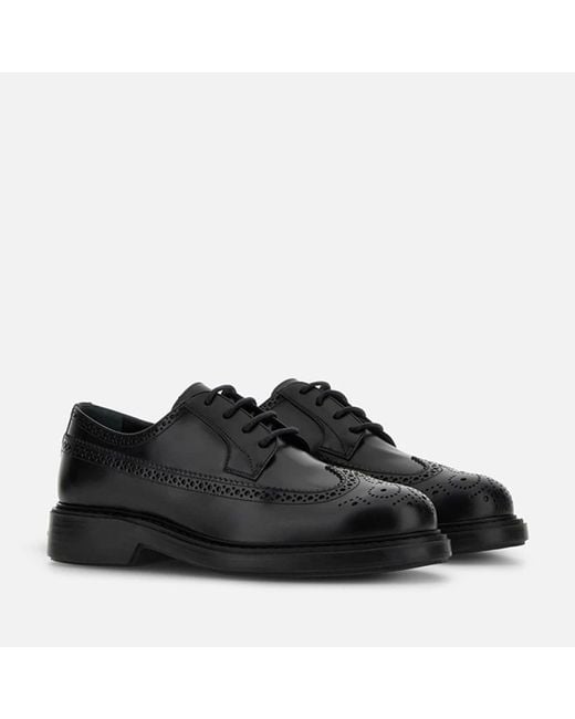 Hogan Black Laced Shoes for men