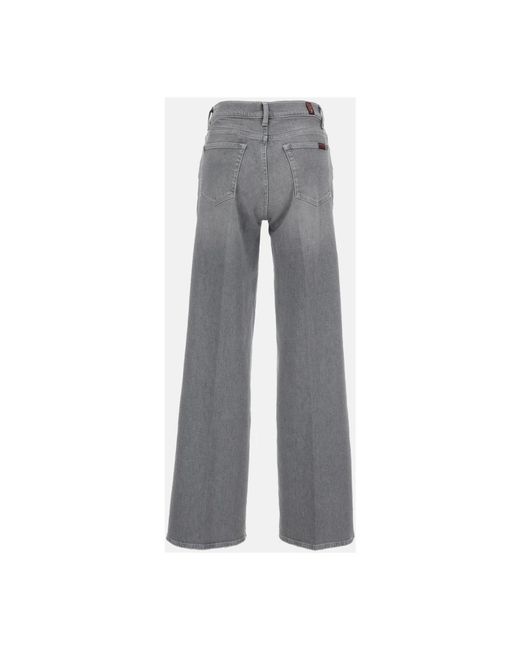 7 For All Mankind Gray Wide Jeans