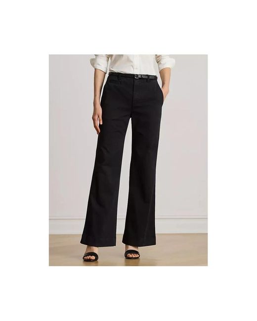 Ralph Lauren Wide Trousers in het Black