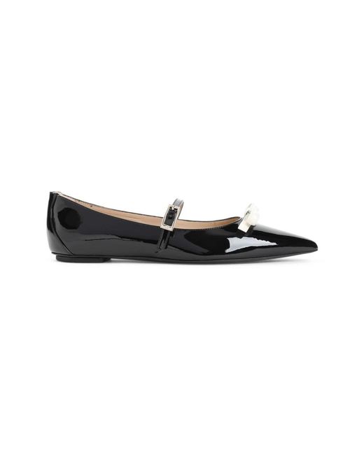 Stuart Weitzman Black Schleifen mary jane flache schuhe