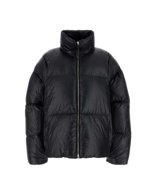 Jil Sander Black Stilvolle schwarze nylon dona jacke