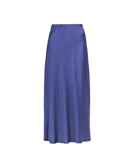 Falda larga de satén Liviana Conti de color Blue