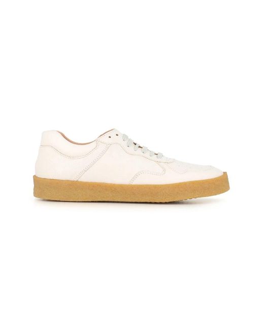 Astorflex Weiße Ledersneaker Mit Perforierten Details in White für Herren