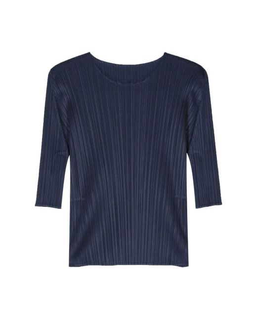 Camisa casual de algodón para hombre Issey Miyake de color Blue