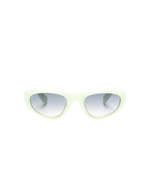 Kaleos Eyehunters White Grüne sonnenbrille für den täglichen gebrauch