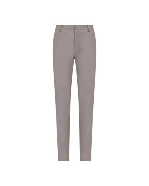 DUNO Gray Slim-Fit Trousers for men