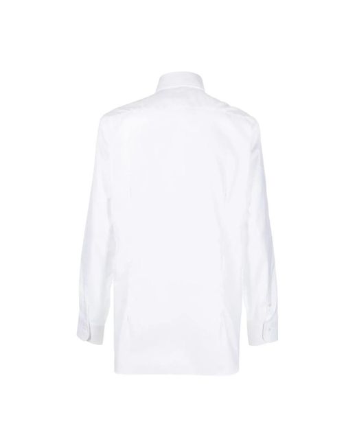 Barba Napoli White Formal Shirts for men