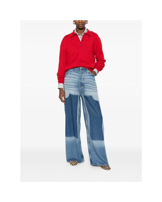 Ganni Blue Wide Jeans