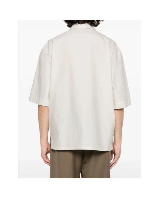 Lemaire Blasses mastic pyjama hemd in White für Herren