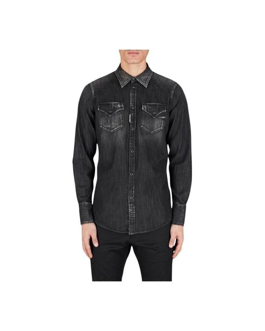 DSquared² Black Denim Jackets for men