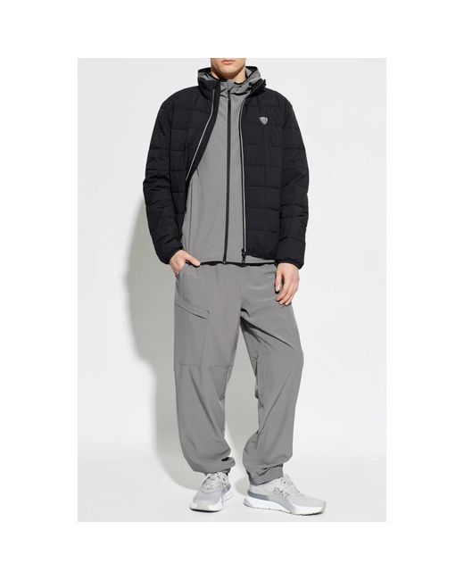 EA7 Jassen ,Zwart ,Leer Quilted Jacket in het Blue voor heren