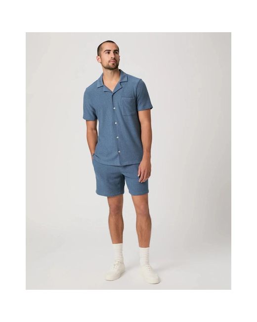 PAIGE Blue Short Sleeve Shirts for men