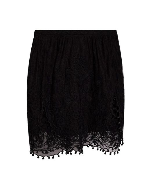 Falda negra con detalle de encaje Isabel Marant de color Black
