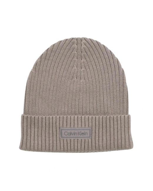 Beanies di Calvin Klein in Gray da Uomo