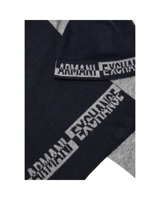 Armani Exchange Black Winter Scarves for men