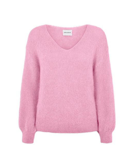 American Dreams Pink V-Neck Knitwear