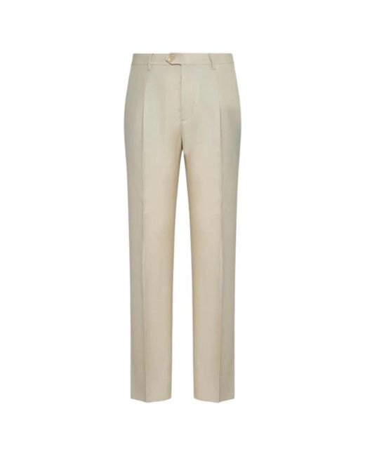 Etro Slim-Fit Trousers in het Natural voor heren
