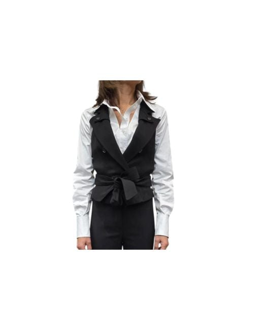 Elisabetta Franchi Black Waistcoats