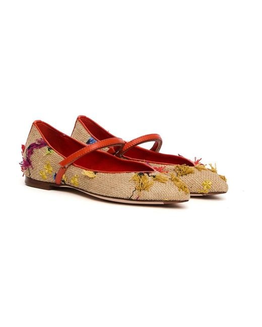 LORENA PAGGI Red Ballerina Shoes