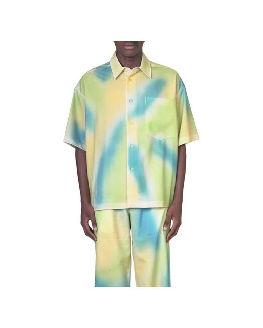 Bonsai Gesprühtes crop shirt in Green für Herren
