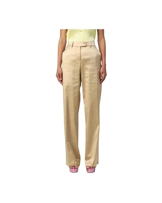 Semicouture Natural Wide Trousers