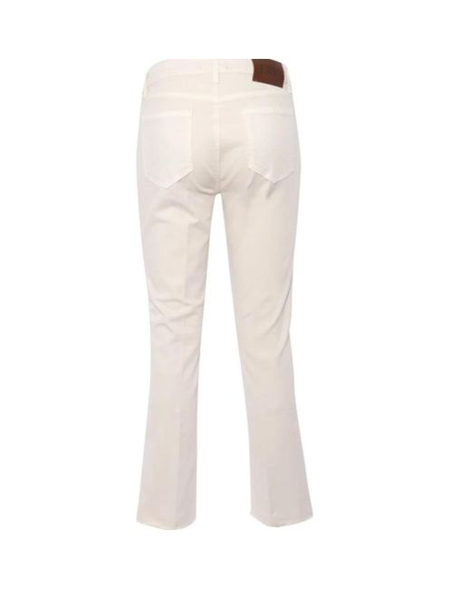 Fay Natural Cropped Trousers