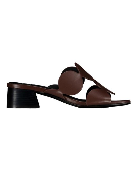 Bibi Lou Brown Heeled Mules