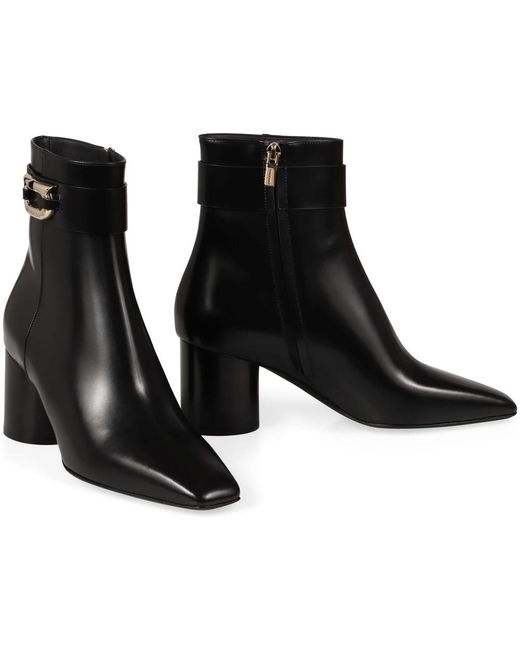 Ferragamo Black Heeled Boots