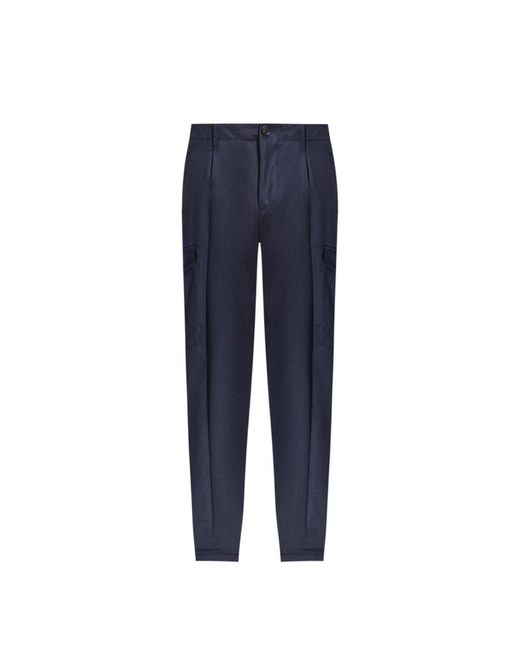 Brunello Cucinelli Blue Slim-Fit Trousers for men