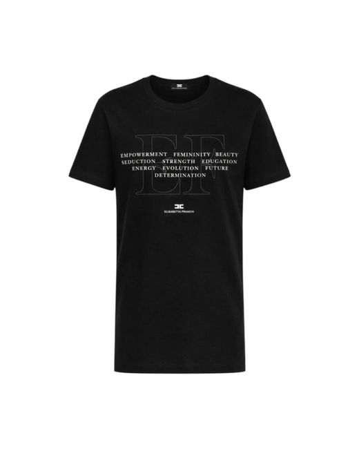 Elisabetta Franchi Black T-Shirts