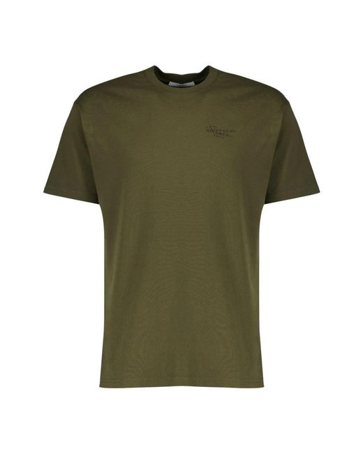 Givenchy Tops ,Groen ,Katoen Stamp Print Katoenen T-Shirt in het Green voor heren