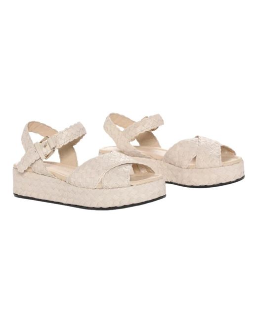 Pons Quintana White Flat Sandals